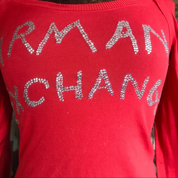 ARMANI EXCHANGE Crystal holiday halter sweater - Picture 3 of 4